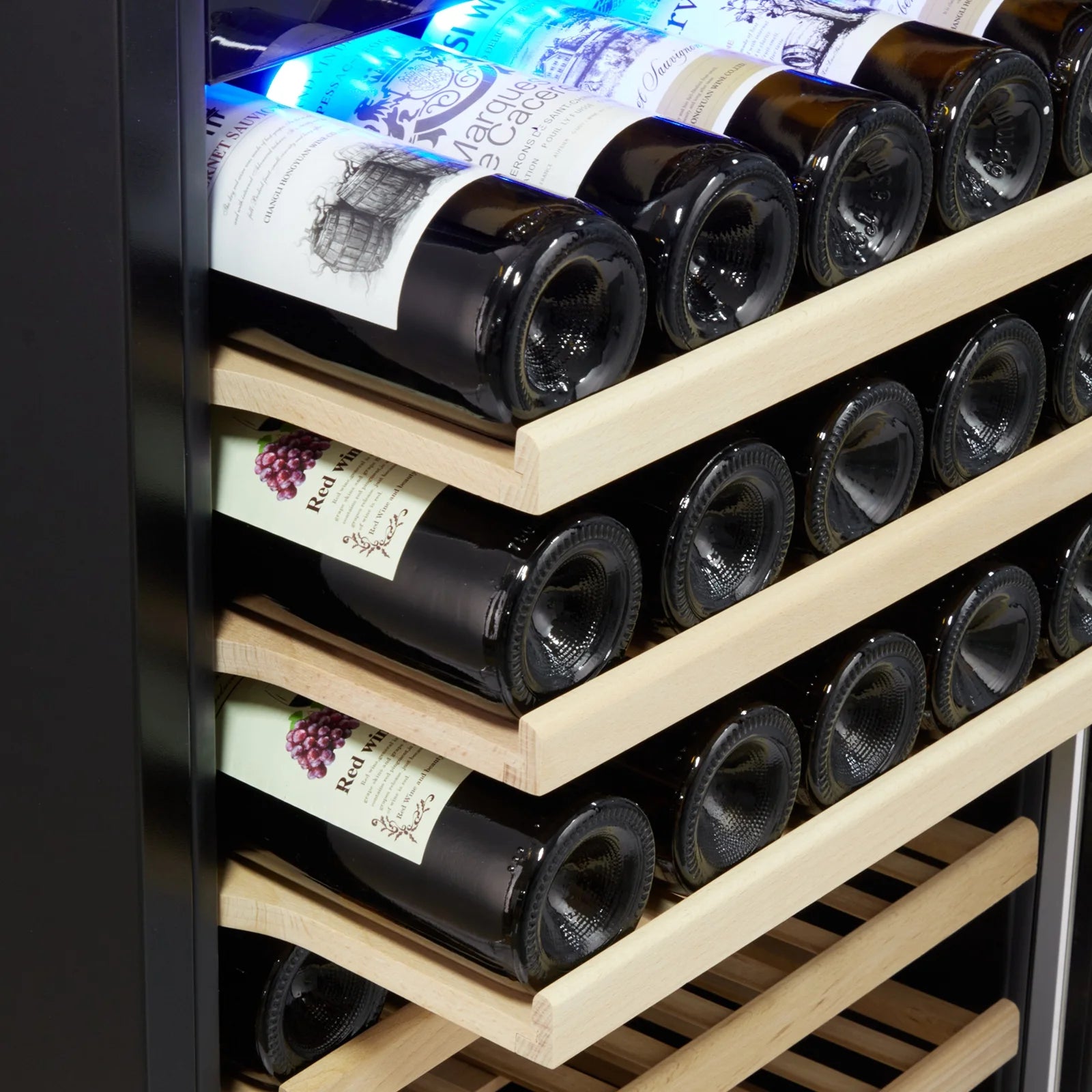 160 Bottle Large Wine Cooler Fridge, 24'' Dual Zone Stainless Steel Wine Refrigerator, Built-In Freestanding Wine Cellar, W/Lock&Temperature Control