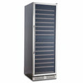 160 Bottle Large Wine Cooler Fridge, 24'' Dual Zone Stainless Steel Wine Refrigerator, Built-In Freestanding Wine Cellar, W/Lock&Temperature Control