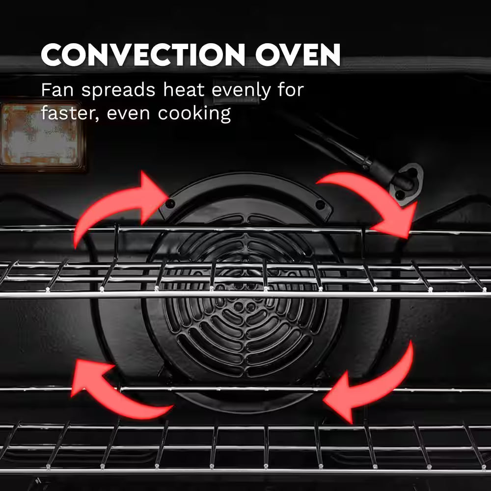 48 In. Haven Collection 7 Cu. Ft. Double Oven Gas Range, 6-Burners, Griddle, Convection, Knob Leds, Stainless Steel