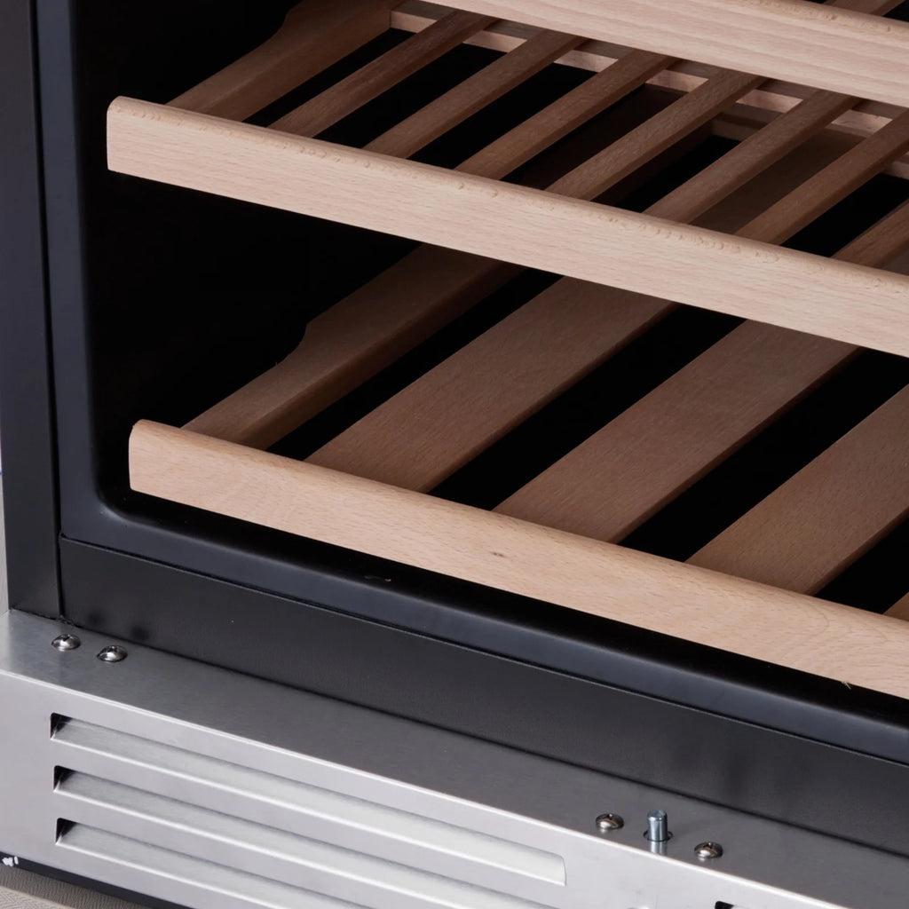 160 Bottle Large Wine Cooler Fridge, 24'' Dual Zone Stainless Steel Wine Refrigerator, Built-In Freestanding Wine Cellar, W/Lock&Temperature Control