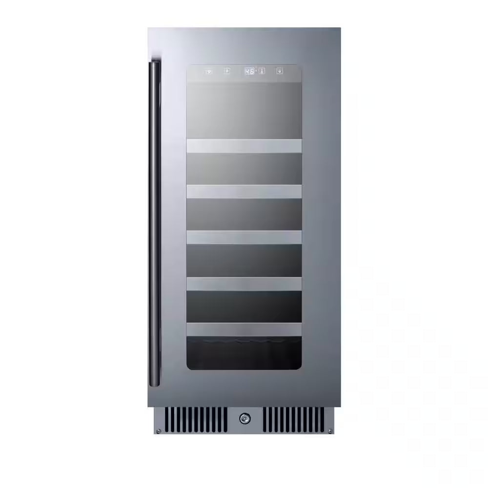 15 In. Single Zone 29-Bottle Built-In Free Standing Wine Cooler