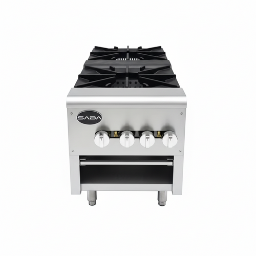 18 In. Commercial Duel Burner Gas Cooktop Stock Pot