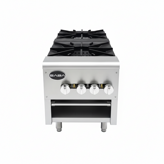 18 In. Commercial Duel Burner Gas Cooktop Stock Pot