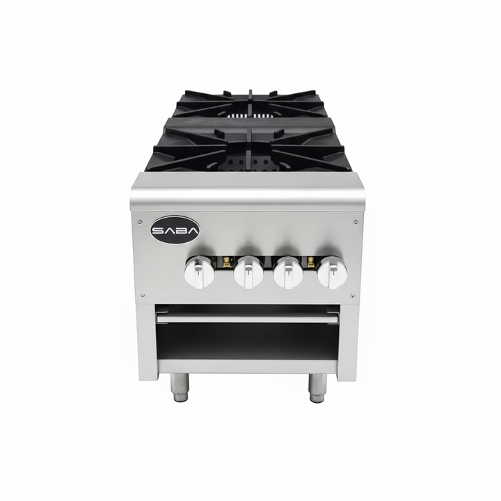 18 In. Commercial Duel Burner Gas Cooktop Stock Pot